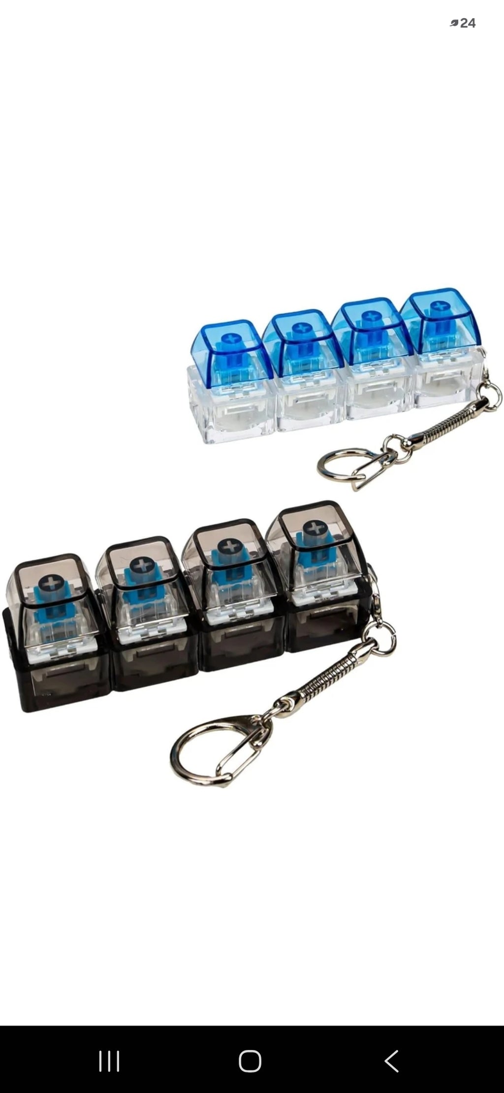 Keyboard keychains fidget toy