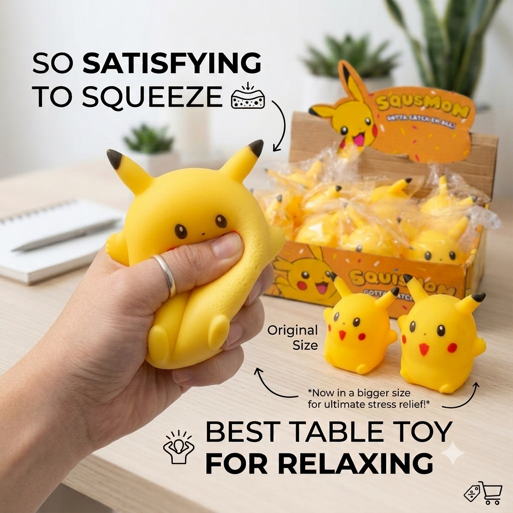 Pikachu squishy toy