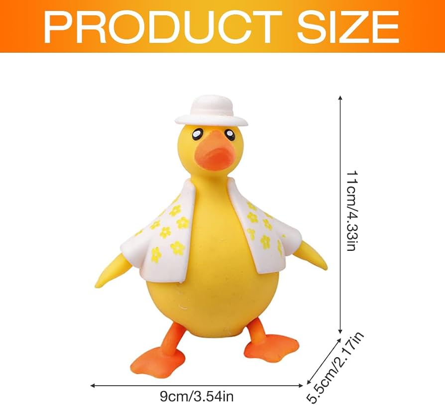 Vacation Duck Squishy Toy (random color)